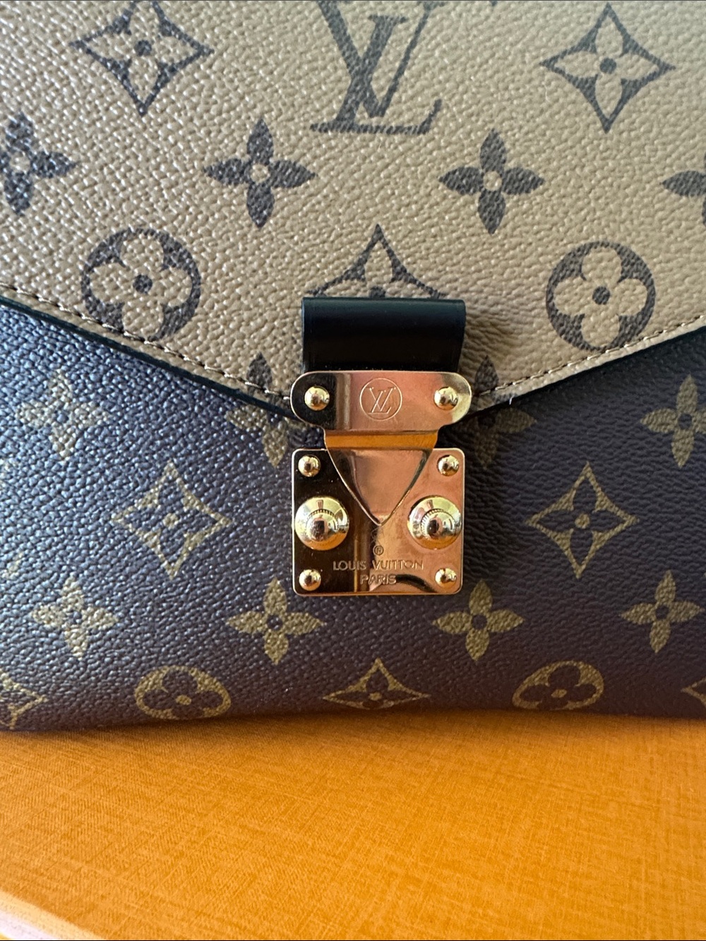 Louis Vuitton Two-Tone Monogram Pochette in Brown and Dark Brown - Picture 2 of 7